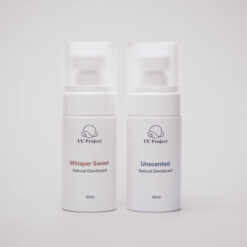 Natural deodorant bundle – Unscented and Whisper Sweet by UU Project.